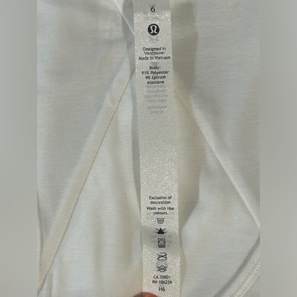 Lululemon Soul Stride Tank Women’s White Crisscross Back Size-6 NWOT - Picture 5 of 9